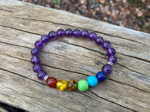 Bracelet en Améthyste 7 chakras