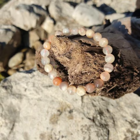 Bracelet en pierre de lune multicolore