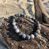 Bracelet Jaspe océan bleu