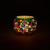 Photophores feuilles en mosaïque