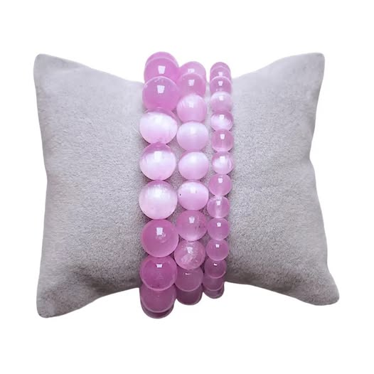 Bracelet en sélénite rose