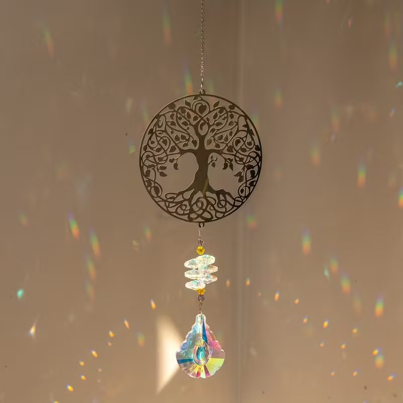Attrape-soleil Fleur de Vie & Cristal